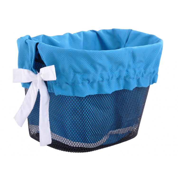 Vložka do košíka modrá s bielymi stužkami